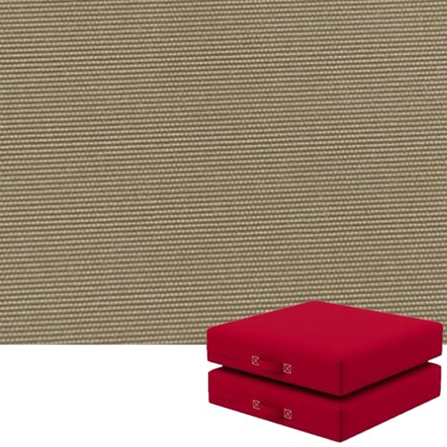 Juego de 2 Cojines Cuadrados para Sillas de Exterior 35x35/40x40/45x45/50x50 cm - Almohadillas de Espuma Gruesa para Asientos de Jardín, Césped, Terraza o Interior(Light Curry,45X45X3CM)