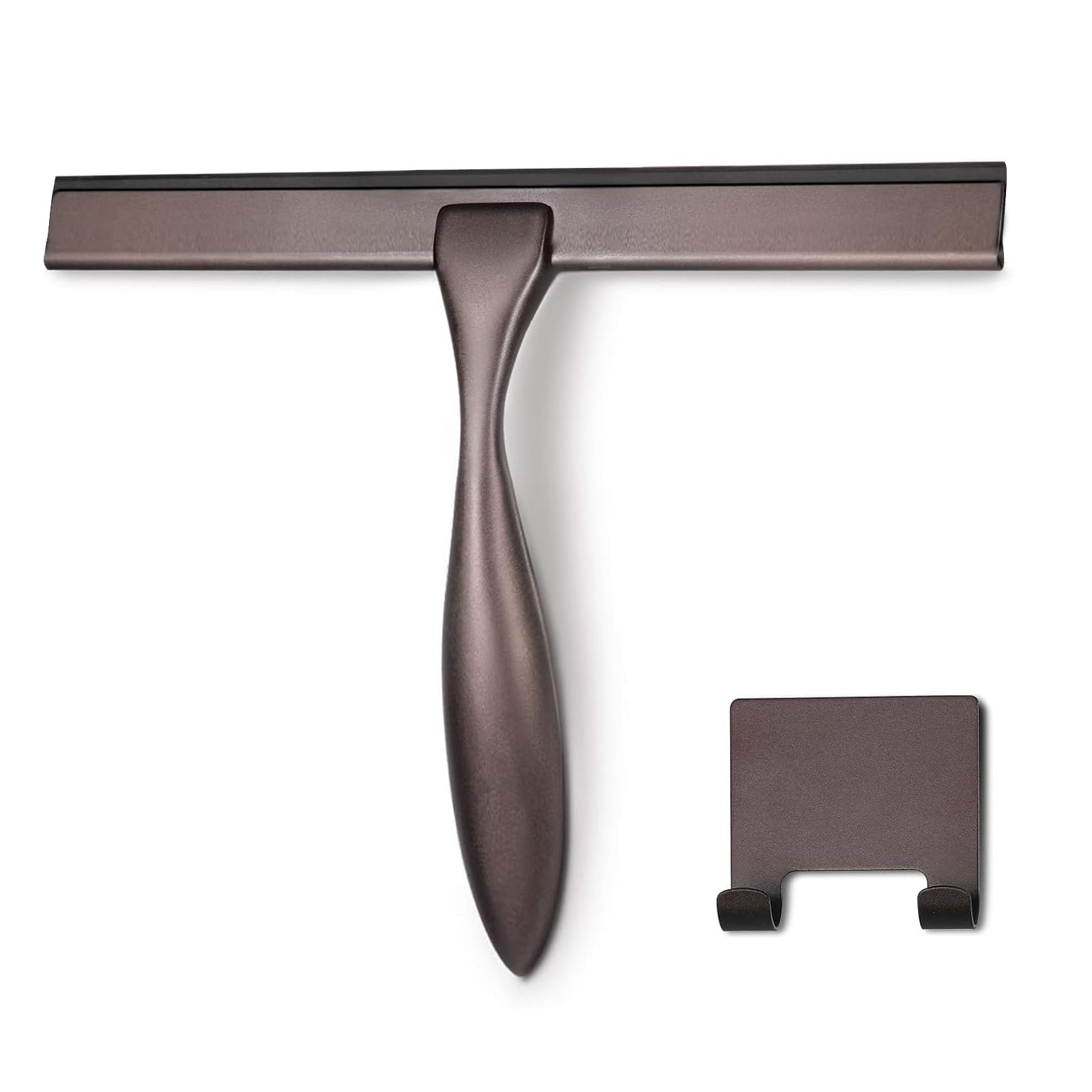 Hiware All-Purpose Shower Squeegee for Shower Doors, Bathroom, Window and Car Glass - Bronze, Stainless Steel, 14 Inches