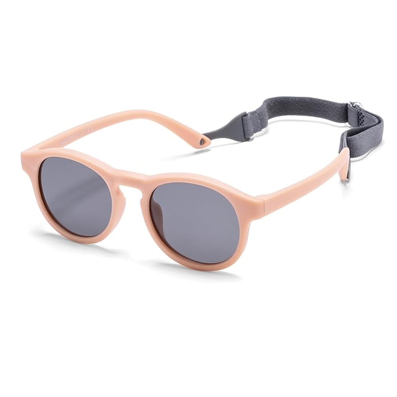 Baby Sonnenbrille Mädchen Sandrosa C22 - UV400 100% Schutz, Weicher Silikonrahmen & Klickverschluss-Band (6-36 Monate) - Leicht, Sturzsicher & Biegsam - Ideal für Kleinkinder & Babys