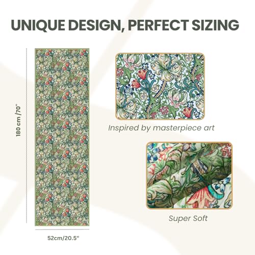 Signare Women's 100% Silk Art Scarf Lightweight and soft Scarf/Headwear in William Morris Golden Lily (SC-SILK-WM-GLILY)3