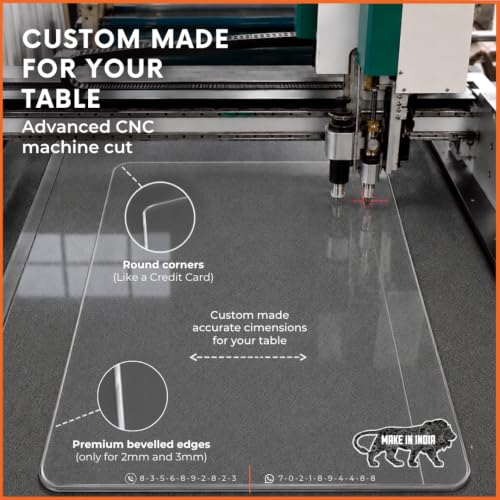 Image of Qlarity Covers 3mm UltraMax Shield Dining Cover Transparent, 60 x 33 Inch