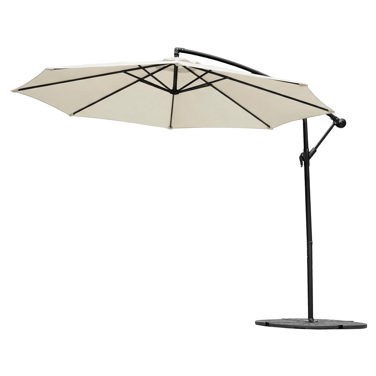 Harrier 3m Cantilever Parasol Umbrella | Overhanging Parasol with Steel Frame & UV-Resistant - Multiple Colours & Upgrade Options (Cream, 1. Parasol Only) — image 1