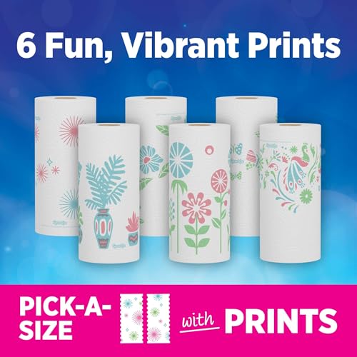 Sparkle Pick-A-Size Paper Towels, Spirited Print Design, 6 Double Rolls (660 Sheets Total) - Strong 2-Ply Towels for Kitchen Cleanup and Everyday Messes - Image 6