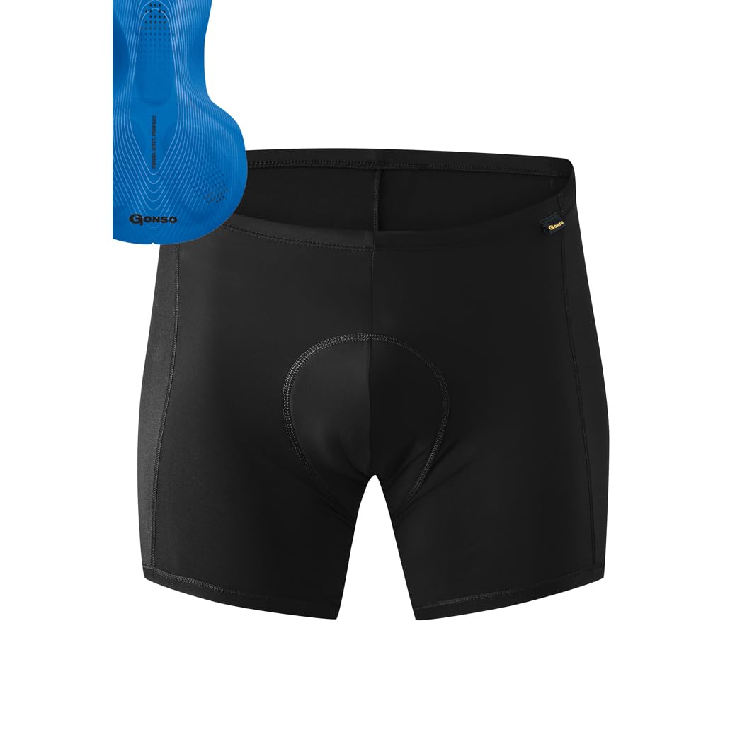 Gonso Sitivo U M, Herren Fahrradunterhose, Passt unter alle Rad-Shorts, Tights mit Sitivo Sitzpolster mit Poron-Elementen, Enganliegende Passform