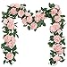 SHACOS 3 Pièces Fleur de Vigne Artificielle 6M/19.6 Pieds Pivoine Rose Artificielle de Soie Guirlande de Fleur Artificielle Suspendue en Plein Air pour Décoration De Mariage ou Jardin Extérieur