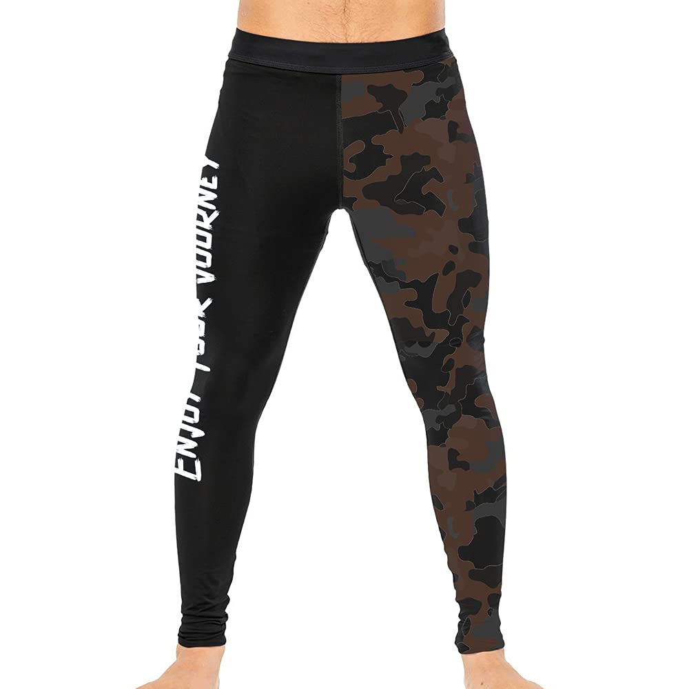 CHOO BJJ Jiu Jitsu Spats - Camouflage Base Layer for Gi No-Gi Grappling - Fightwear Bottoms, Black 3X-Large