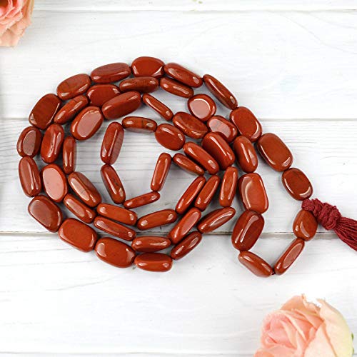 Image of Reiki Crystal Products Natural Oval Crystal Beads Mala Necklace Collection for Men & Women, Reiki Energized Gemstone Jewellery for Meditation, Mindful Living, Spiritual Decor & Everyday Fashion Styling