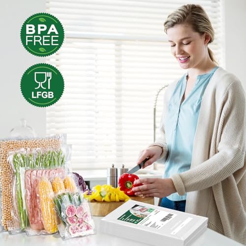 Bonsenkitchen Precut Vacuum Food Sealer Bags 100 Pint 6" x 10", BPA Free - image 9