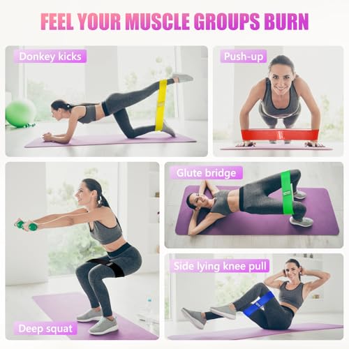 Image of Resistance Bands for Working Out, Exercise Workout Bands for Women & Men, 3 Levels Elastic Stretch Bands for Exercise with Carry Bag for Physical Therapy, Home Fitness, Strength Training, Yoga