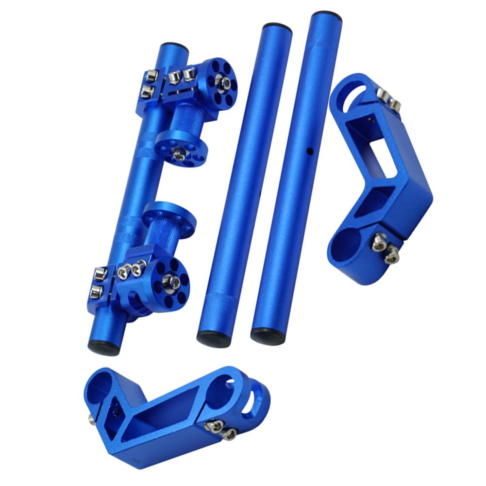 iSpchen Guidon Moto Café Racer Universel CNC - Bracelet Réglable pour Demi-Poignées
