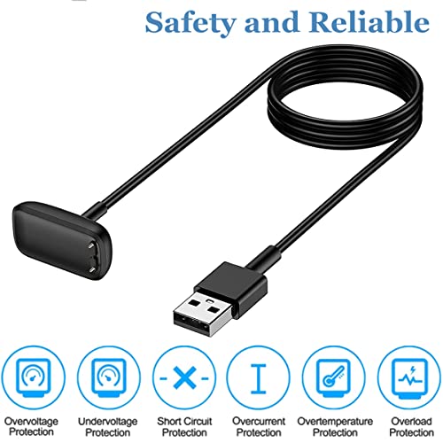 Charger for Fitbit Charge 5 / Charge 6, Replacement Magnetic USB Charging Cable for Fitbit Charge 5 / Charge 6 / Fitbit Luxe Smartwatch (2)