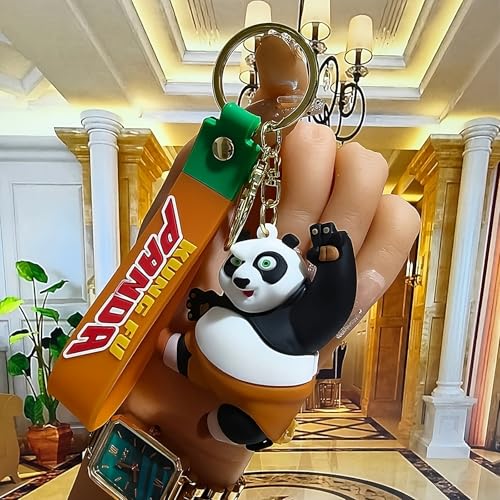 Image of Cute Cartoon Character Silicone 3D Key Chain with Strap Charm & Metal Hook, Merchandise Key Rings Gift for Kids Girls Boys Men & Women