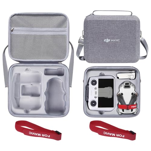 LINGHUANG Mini 4 Pro Drone Hard Carrying Case Original Storage Case with Propeller Holder Strap Kit For DJI Mini 4 Pro Drone and 2 Batteries