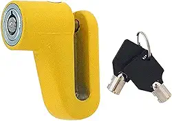 Western TM-28 Trava para Disco de Freio Moto, Vermelho/Amarelo