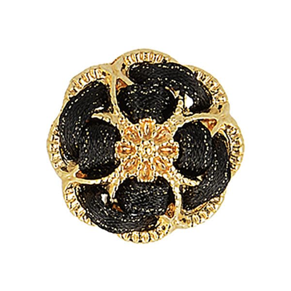  mdc - Pomello per gioielli camelia, 19 mm, colore: Nero