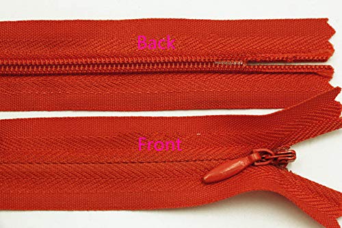 50pcs Long Nylon Invisible Zippers for DIY Sewing Back Dress Cushion Tailoring Accessories Tailor Tool (Grey, 15inch)