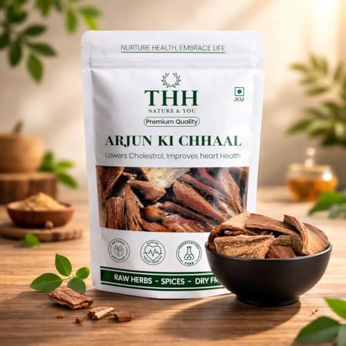 Image of THH Organic Arjun ki Chaal (800g) Dried Arjuna Tree Bark (Raw) | Lowers Bad Cholesterol
