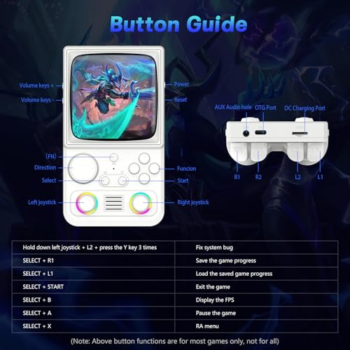 Image of R36TMAX Retro Handheld Game Console, Portable Retro Gaming Console with 4.0 inch CRT-Inspired Screen, 4000mAh Arcade Classics, Supports Multiple Emulators, WiFi Network Battling, 64GB (White)