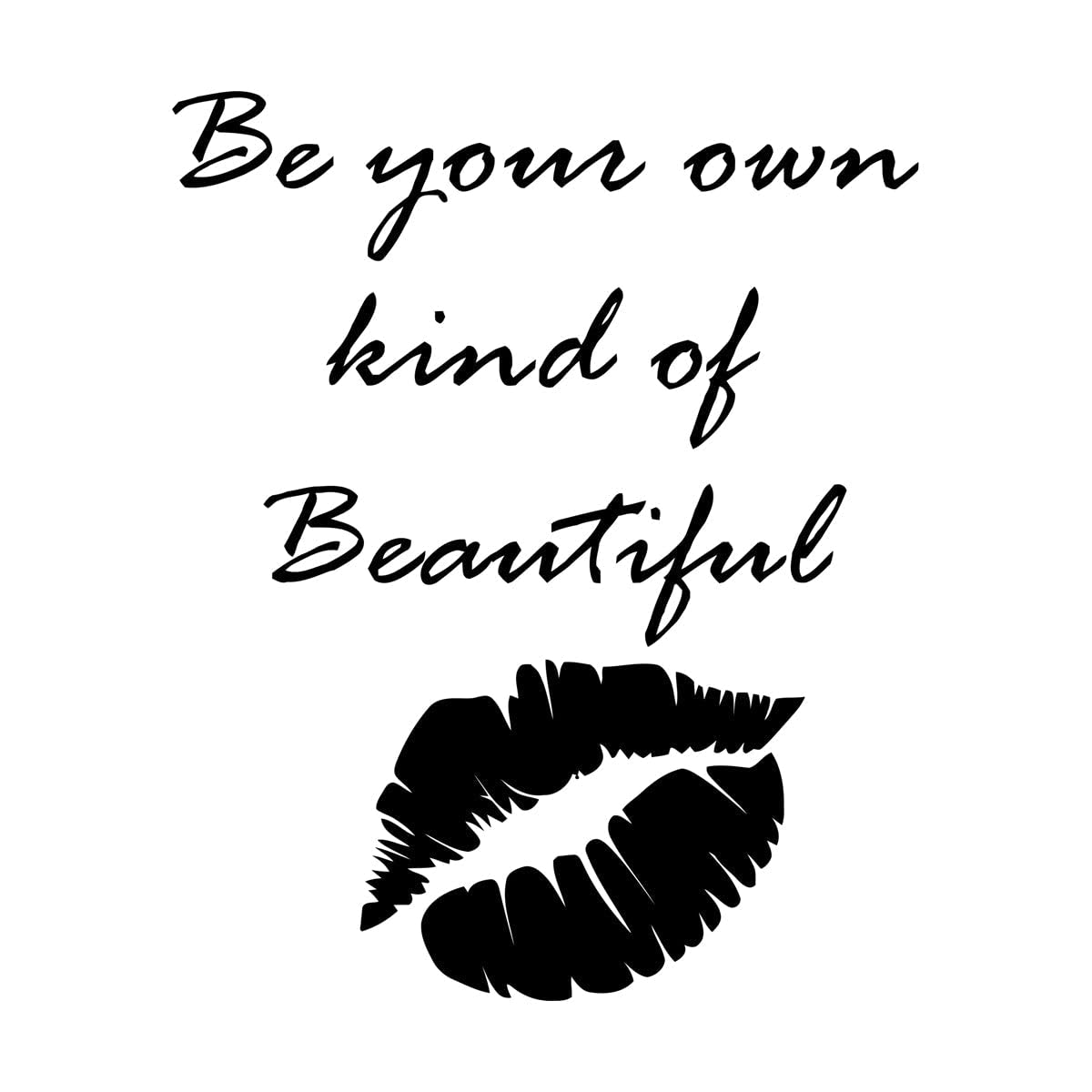 Lzhouting Wall Stickers 0528 Makeup Quote Wall Stickers Lips Decor Lipstick Mascara Decal Beauty Salon Cosmetics Make Up Artist Bedroom Decor Large - 58X72cm
