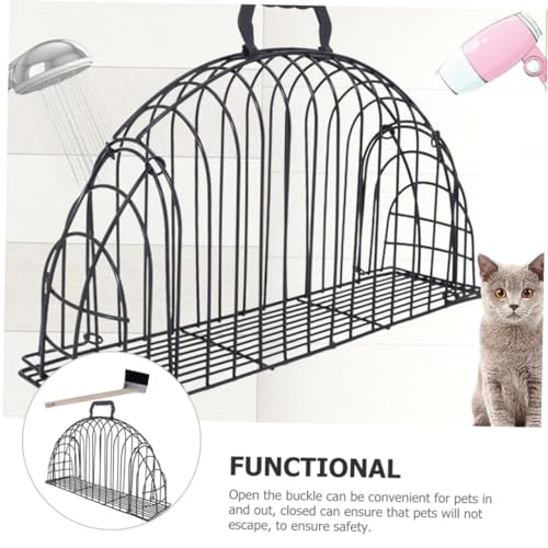 Cage de bain pour chat métallique pour laver un chat agressif sans blessure - 6