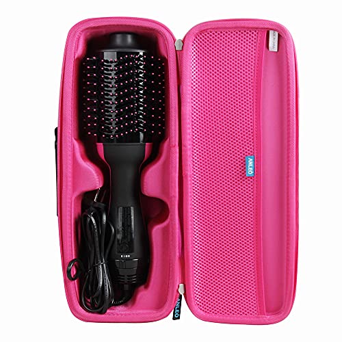 Anleo Hard Travel Case for Revlon One-Step Hair Dryer Volumizer Hot Air Brush (Rose Red)