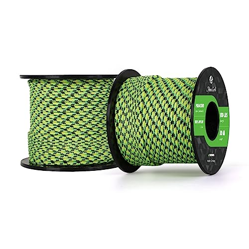 Abma Cord Paracord 100 lbs 2mm 100% Nylon 30M - Dragonfly, Multi Color-dragonfly, 30 Meters