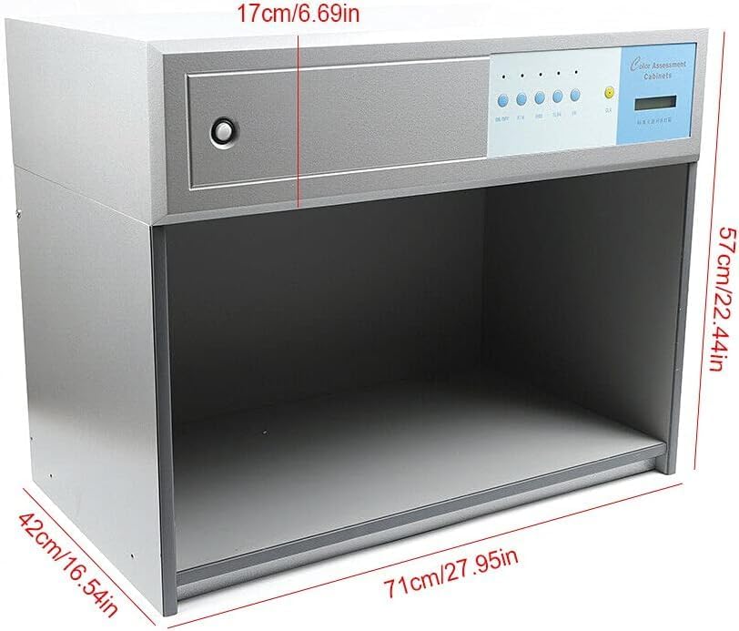 QUEWATSA Professional Color Matching Cabinet,110V Lab Color Matching Light Box,Color Assessment Cabinet with 4 Light Sources,Color Controller Cabinet for Textile,Printing Color Matching