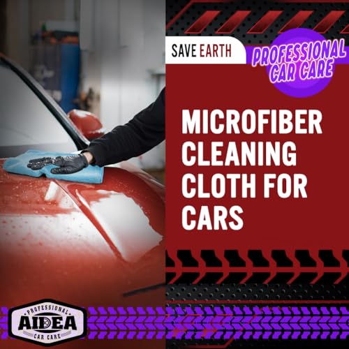 Image of AIDEA Microfiber Cleaning Cloth Blue 10PK, Microfiber Towels for Cars, Premium Car Cloths, Dusting Cloth Lint Free Cleaning Rags for SUVs, House, Kitchen, Window, Workshops,12x12 inch