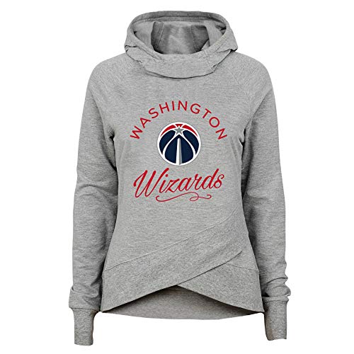 Outerstuff NBA NBA Youth Girls Washington Wizards The Bridge Long Sleeve Funnel Neck Hoodie, Heather Grey, Youth Large(14)