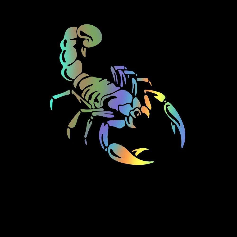 Cartoon Scorpion Auto Sticker Decal Car Styling Body Cool Covers Black Silver(Reflective Lasers,XL 28cmX28cm)