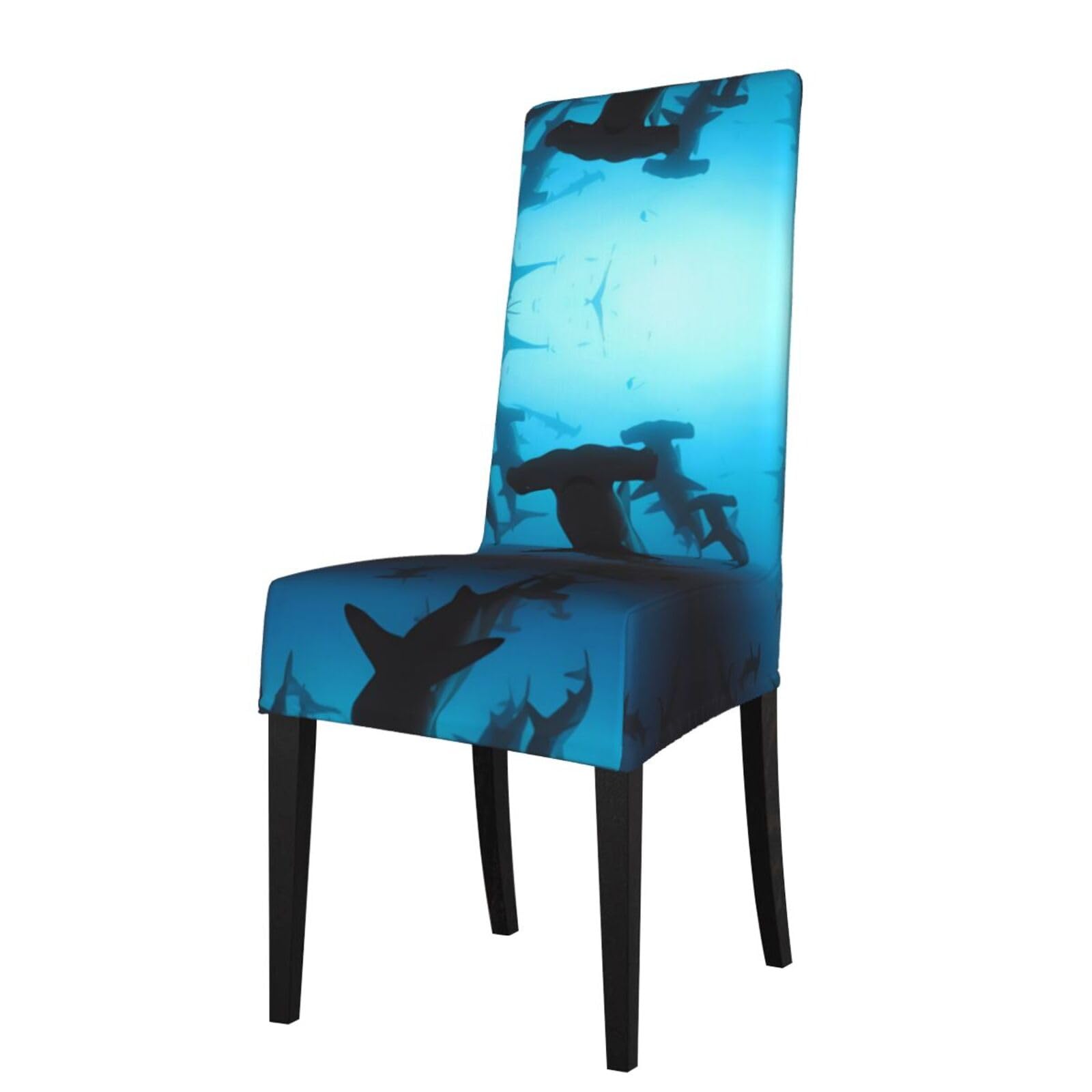 YYHHAOFA Hammerhead Sharks Prints Protection Cover for Dining Chair - Stretch Slipcovers, Easy Refresh for Your Dining Room & Event Decor