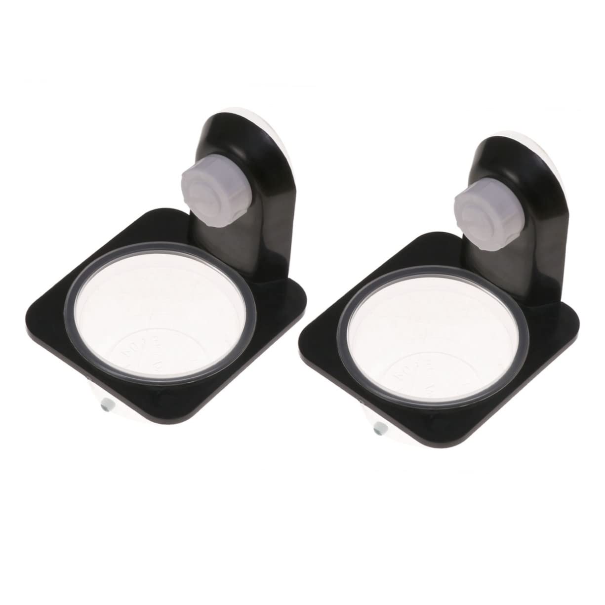 KESYOO 2pcs Reptile Food and Water Dish Suction Cup Style Feeding Bowls for Tortoise Lizard and Other Reptiles Space Saving Black Design for Tanks and Boxes