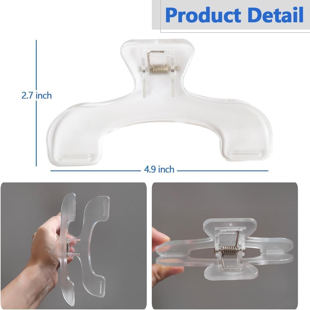 Lot De 2 Pinces Transparentes Pour Livres - Maintenant Les Pages Ouvertes Sans Les Abîmer - Idéal Lecture Cuisine, Musique, Bureau