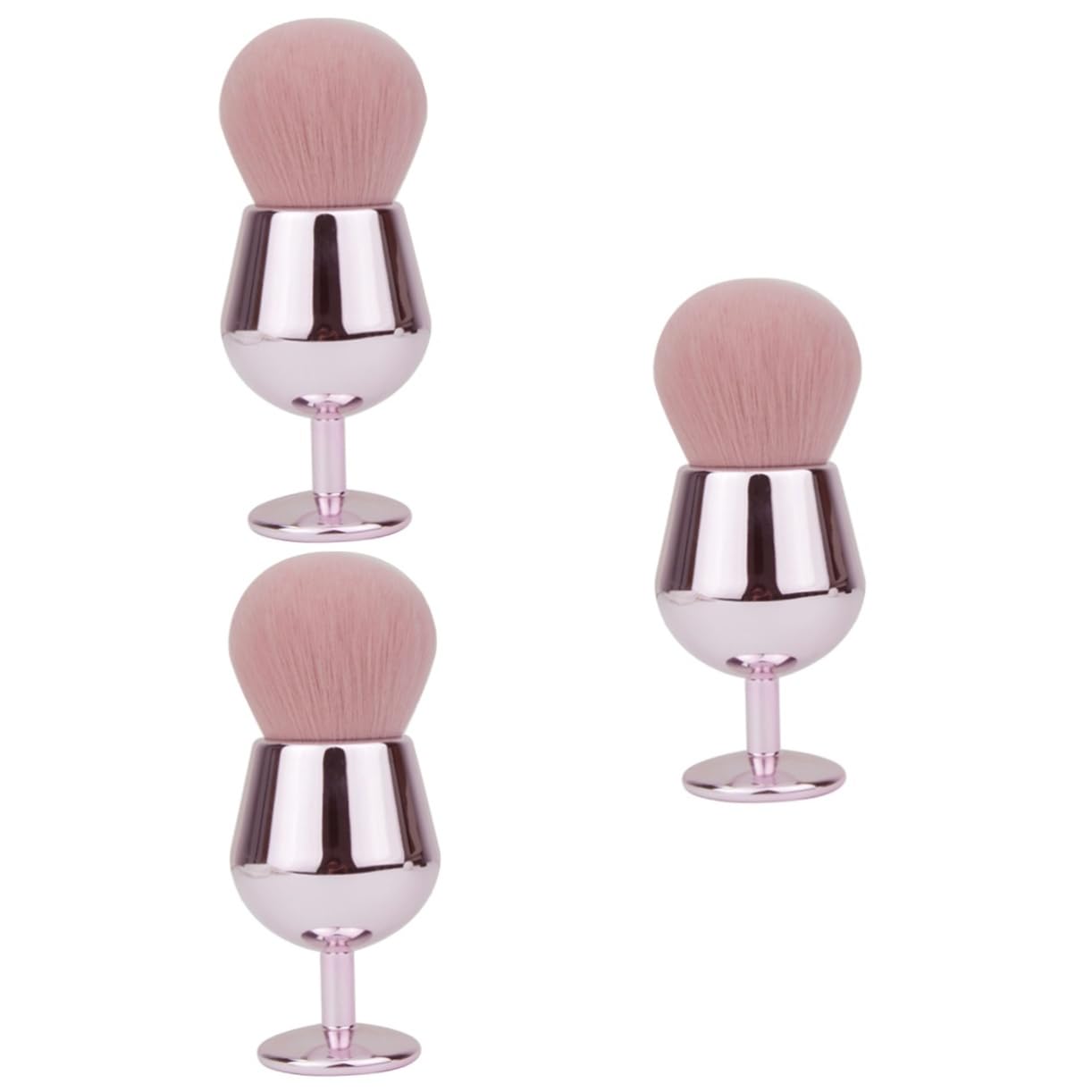 MAGICLULU 3 Pezzi Pennello Per Il Trucco Blush Pennello Per Il Viso Per Sintetici Sciolti Morbido Setoso Non Perde Per Donne E Ragazze