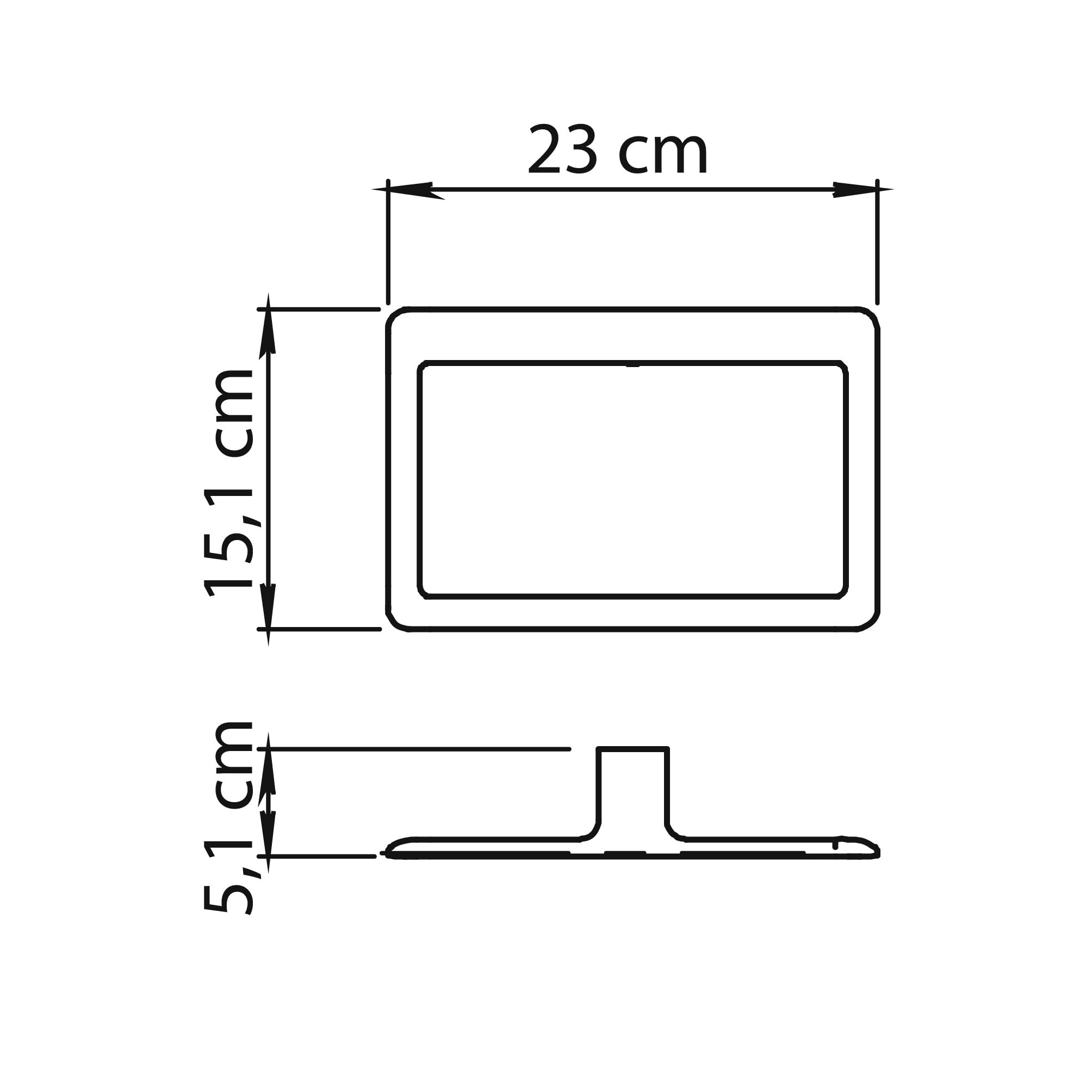 Gedy Pirenei Gun Metal Towel Ring, Gunmetal, 23x5,1x15,1cm - Image 3