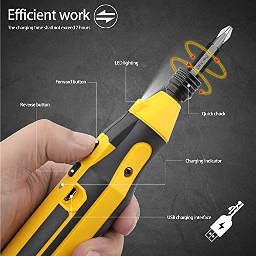 Elektro-Schraubendreher-Set - Akku-Elektroschrauber, 4V Lithium-Ionen-Schraubendreher, Bohrmaschine Reparaturwerkzeug – Bild 3