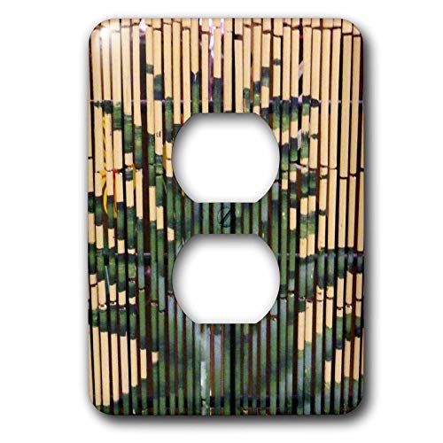 Double plaque interrupteur bambou 3dRose LSP_23990_6 - 2