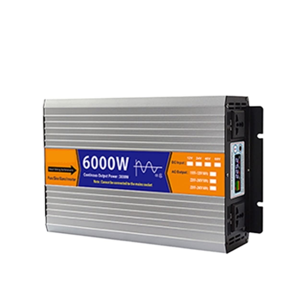 CUDTAPI Pure Sine Save Inverter 8000W 6000W DC 12V/24V To AC Voltage Transformer Power Converter Solar LED Inverter(6000W,Onecolor)