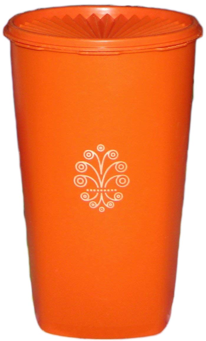 Amazon.com: Tupperware Vintage Orange Canister #1222-3, 16 Cups