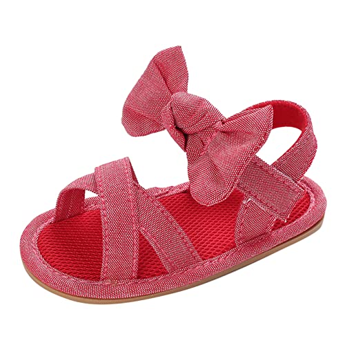 Baby Girls Boys Sandals Infant Toddler Shoes First Walkers Prewalkers Open Toe Sneakers Summer Princess (Red, 6 Toddler)