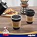 JOLLY CHEF 100 Pack 12 oz Coffee Cups with Lids, Sleeves and Stirrers, Disposable Black Hot Paper Coffee Cups for all Kinds of Beverages