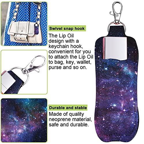 Amazfly Hydrating Lip Oil, Plumping Lip Gloss Tinted Lip Balm Lip Care Transparent Toot Lip Oil, Long Lasting Nourishing Lip Glow Oil Non-Sticky Big Brush Head Glitter Shine Primer Lip Tint (12Rosewood&15Cherry Red) #TOP7