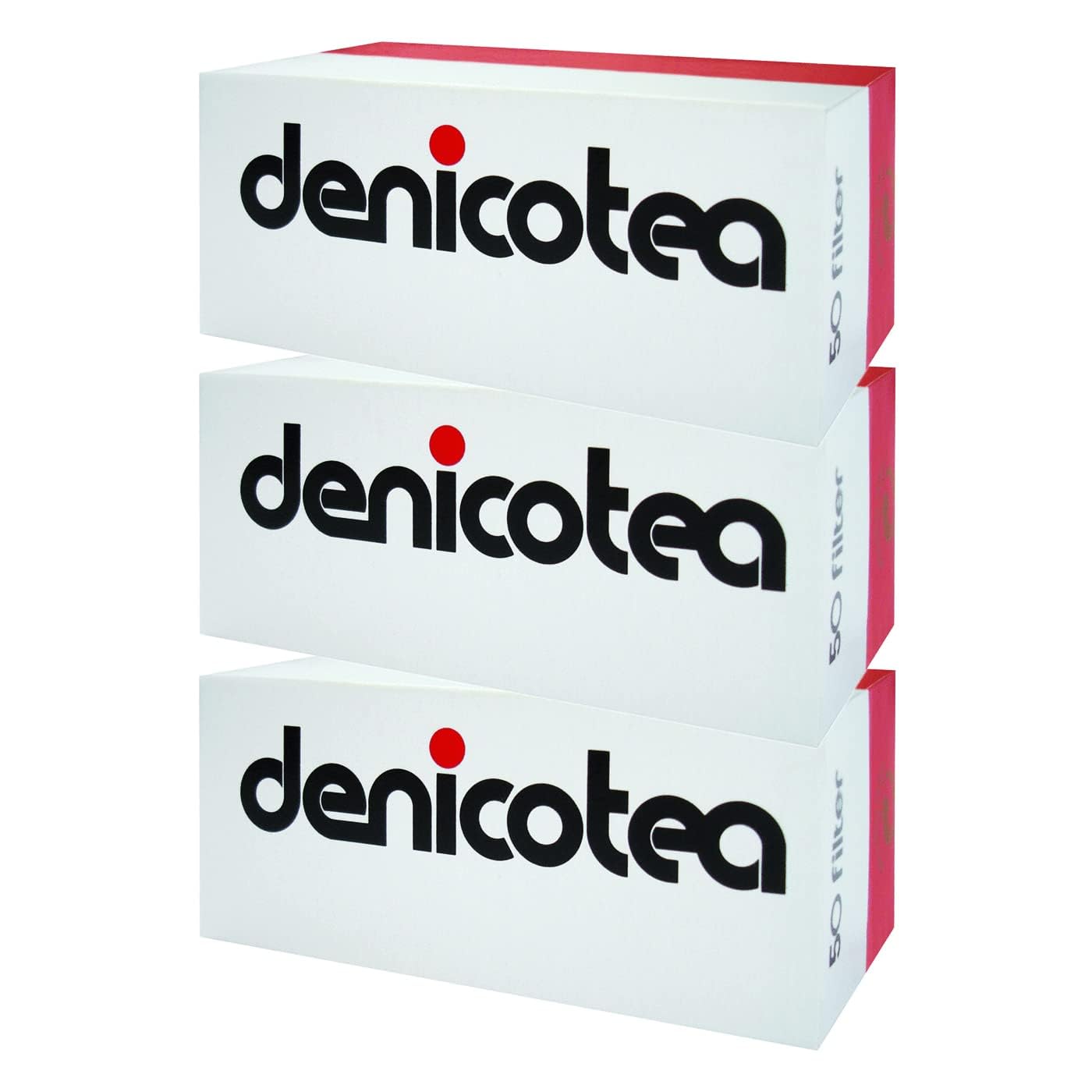 Denicotea Lot de 3 filtres Standard Rouge 9 mm