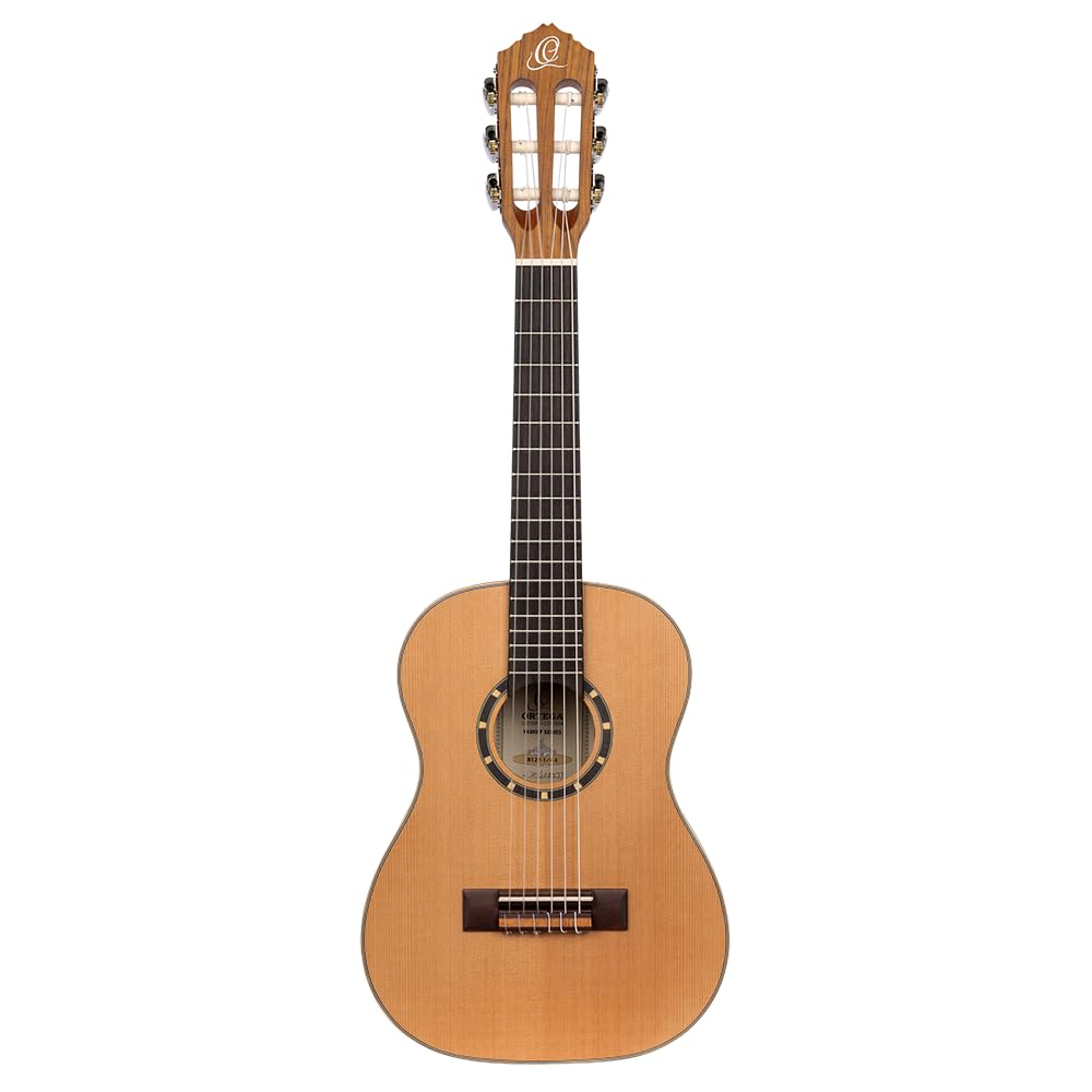 Ortega Guitars Chitarra Concerto per Mancini Misura 1/4 - Serie Family - include Gig Bag - mogano/ top in cedro (R122-1/4-L)