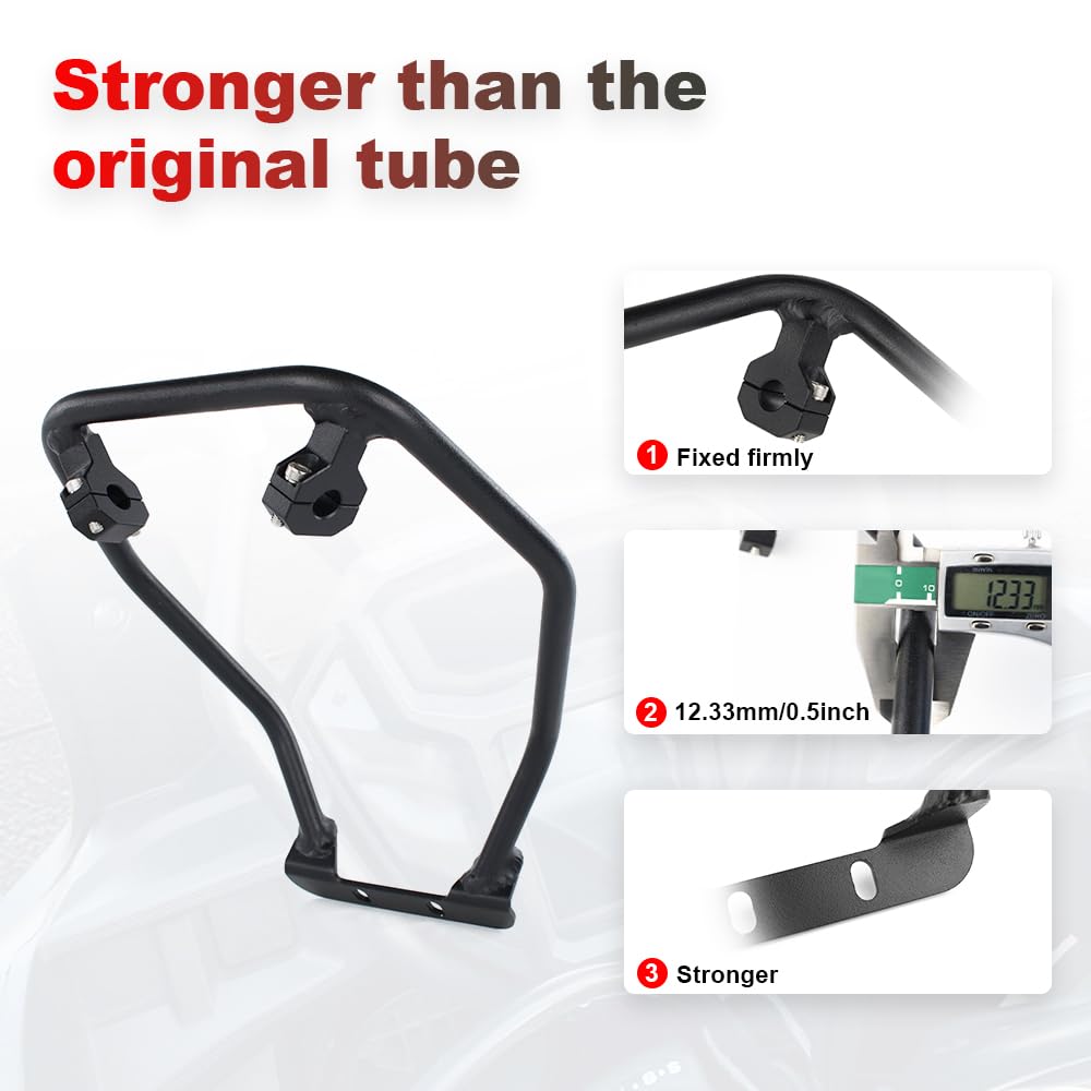 Xitomer Soporte para parabrisas de motocicleta, barra GPS para Africa Twin 2016-2019, soporte para teléfono, soporte para parabrisas de motocicleta para África, soporte GPS doble
