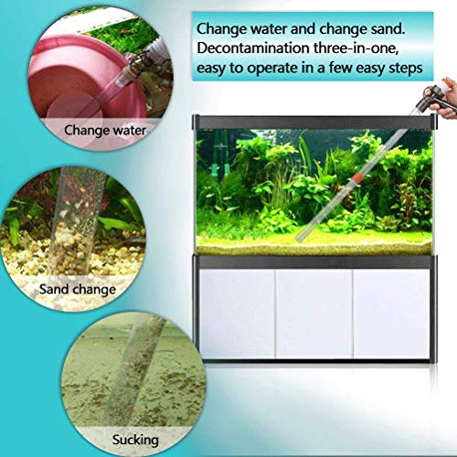 DODUOS Kit Pulizia per Acquari Aspirapolvere per Acquario Pompa a Sifone per Acquarioper Filtri Acqua a Sifone Acquario con Tubo Extralungo 2,28m+Raschietto Vetro per Pulizia Acquario Acqua e Ghiaia - Image 6