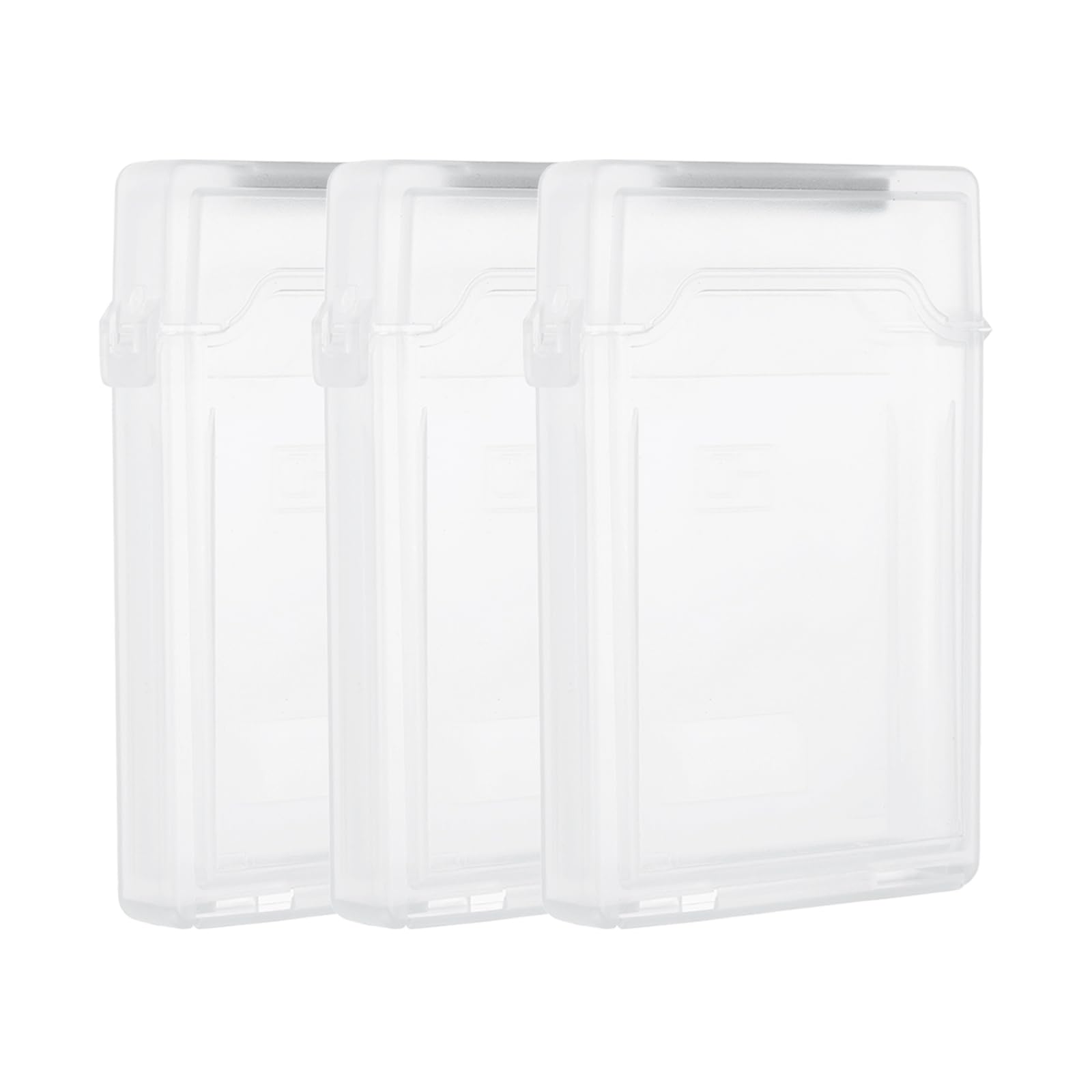 PATIKIL 4.5" x 3.2" Hard Drive Disk Case, 3Pcs Plastic Hard Disk Storage Box Portable Anti-Static Case for 2.5" External SSD HDD, White