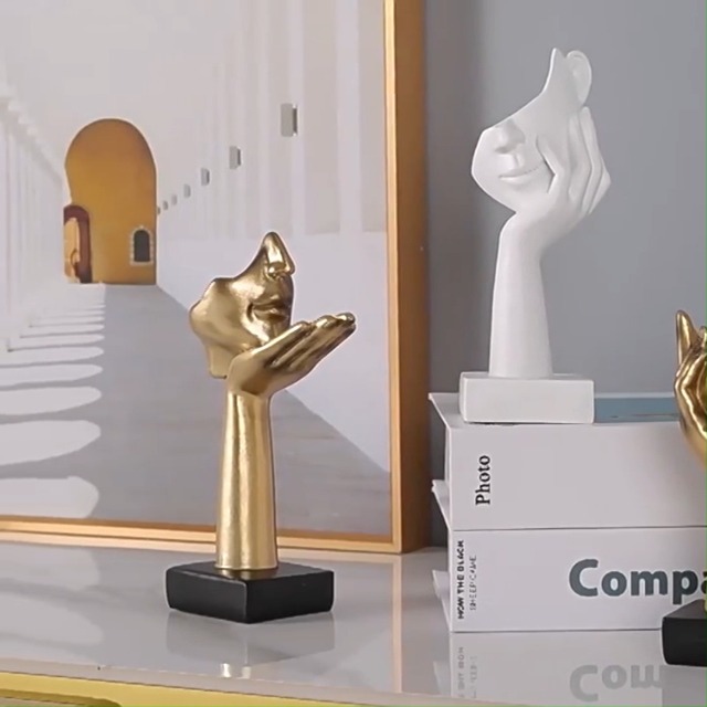 Estatua Abstracta Decorativa de Cara para Escritorio miniatura 7