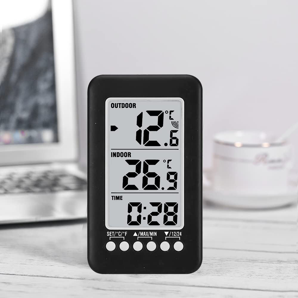 docooler LCD ℃ / ℉ Thermomètre numérique sans fil avec thermomètre avec transmetteur