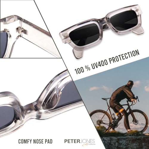 Image of Peter Jones Thick Sides Broad Frame UV Protected Unisex Sunglasses (3659)